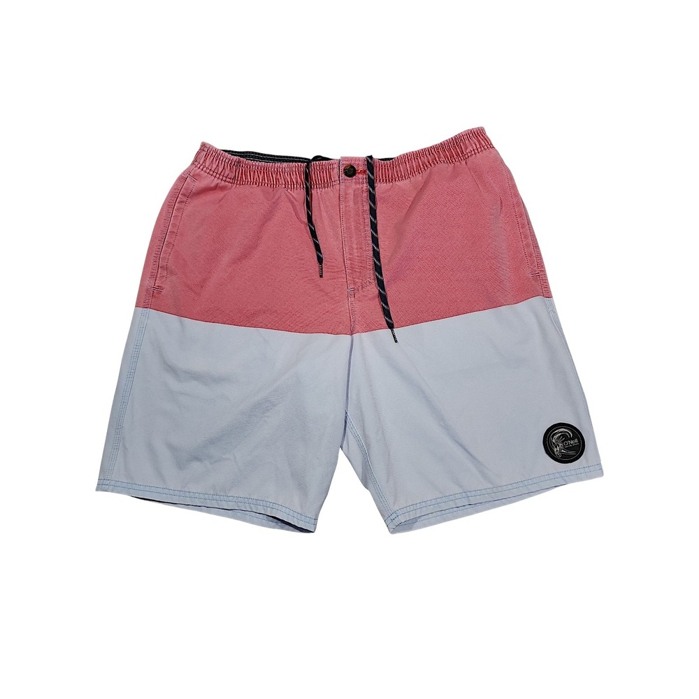 Oneill Hybrid Board Shorts 36 x9‎ Men 20" Pale Pink Colorblock Swim Surf Beach